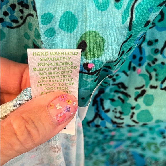 Lilly Pulitzer NWT Teal and Black Strapless Animal Print Maxi Dress - Picture 10 of 10